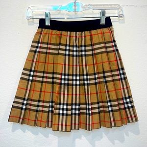 Authentic Girls plaid Burberry check print pleated skirt size 10 years womens XS